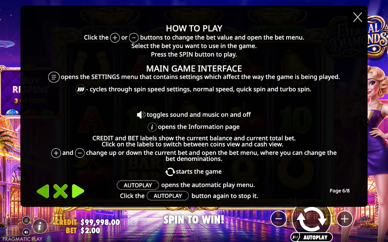 How to play — Eternal Diamonds