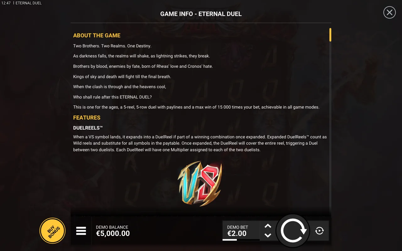 Game rules, page 1 — Eternal Duel