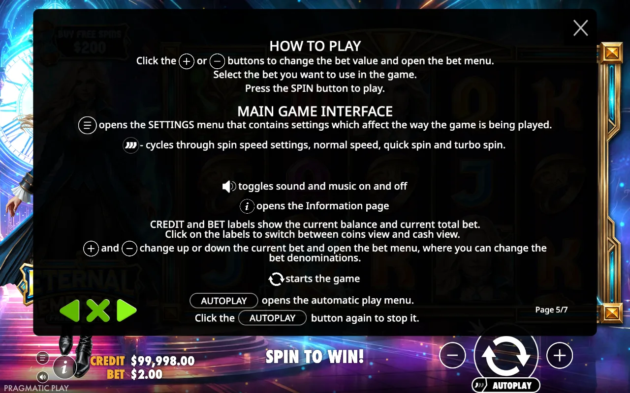 How to play — Eternal Empress Freeze Time