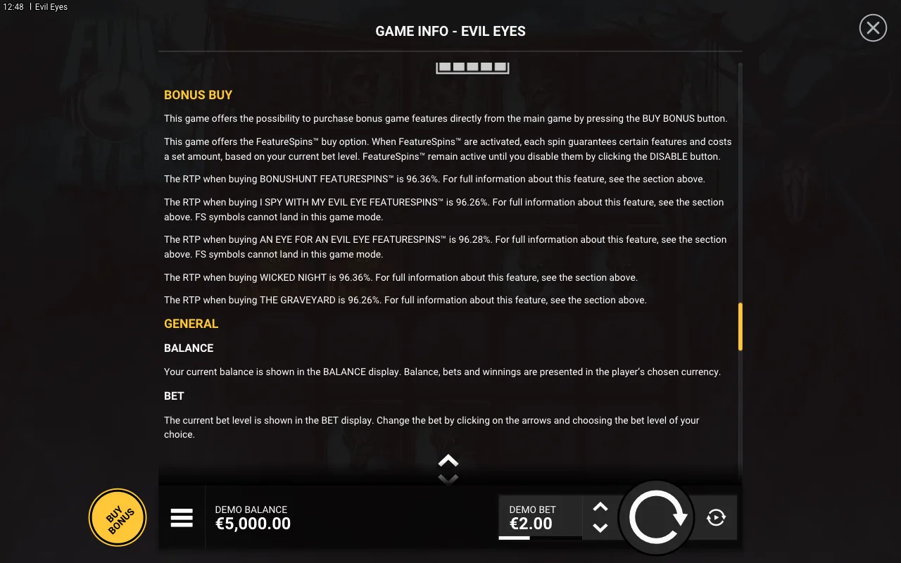 Bonus buy — Evil Eyes