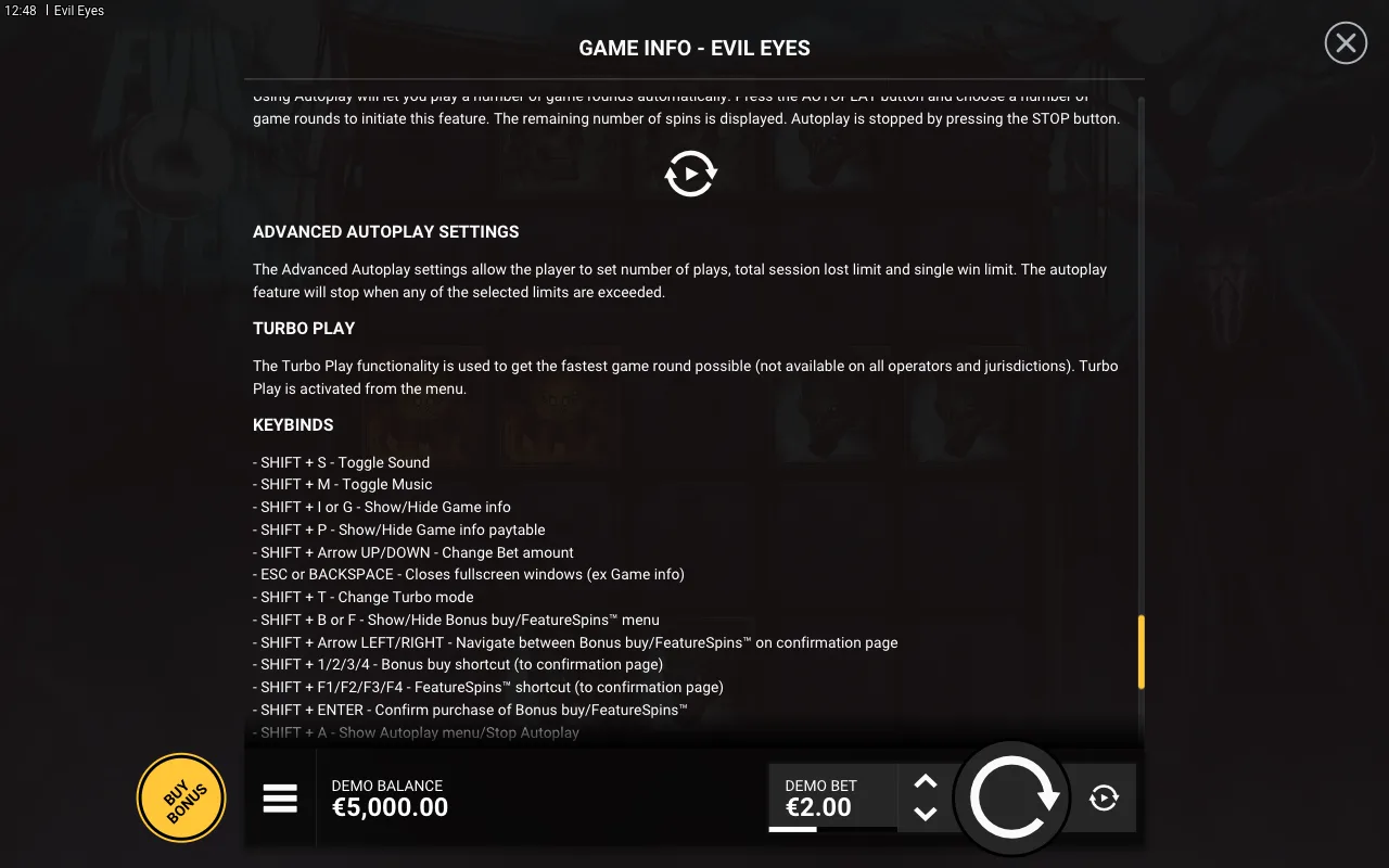 Game rules, page 8 — Evil Eyes