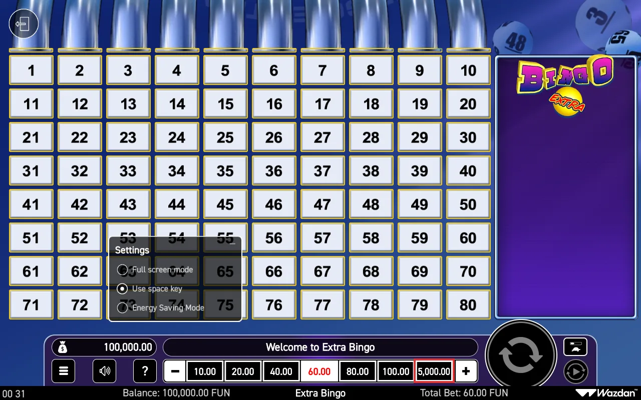 Game rules, page 1 — Extra Bingo