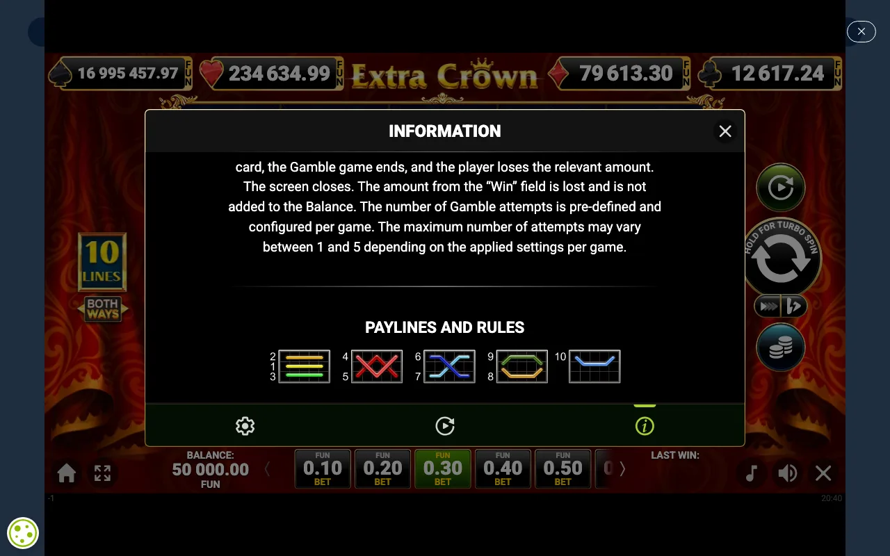 Game rules, page 4 — Extra Crown