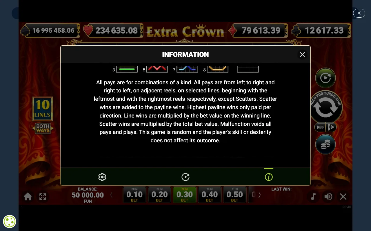 Game rules, page 5 — Extra Crown