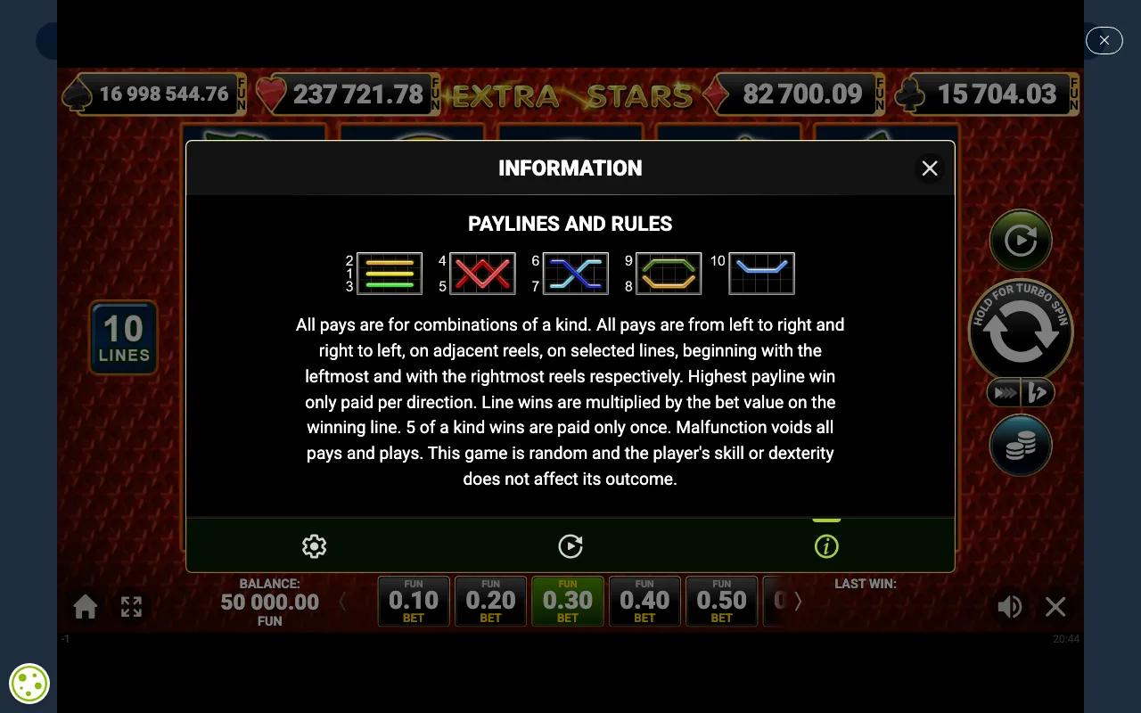 Game rules, page 4 — Extra Stars