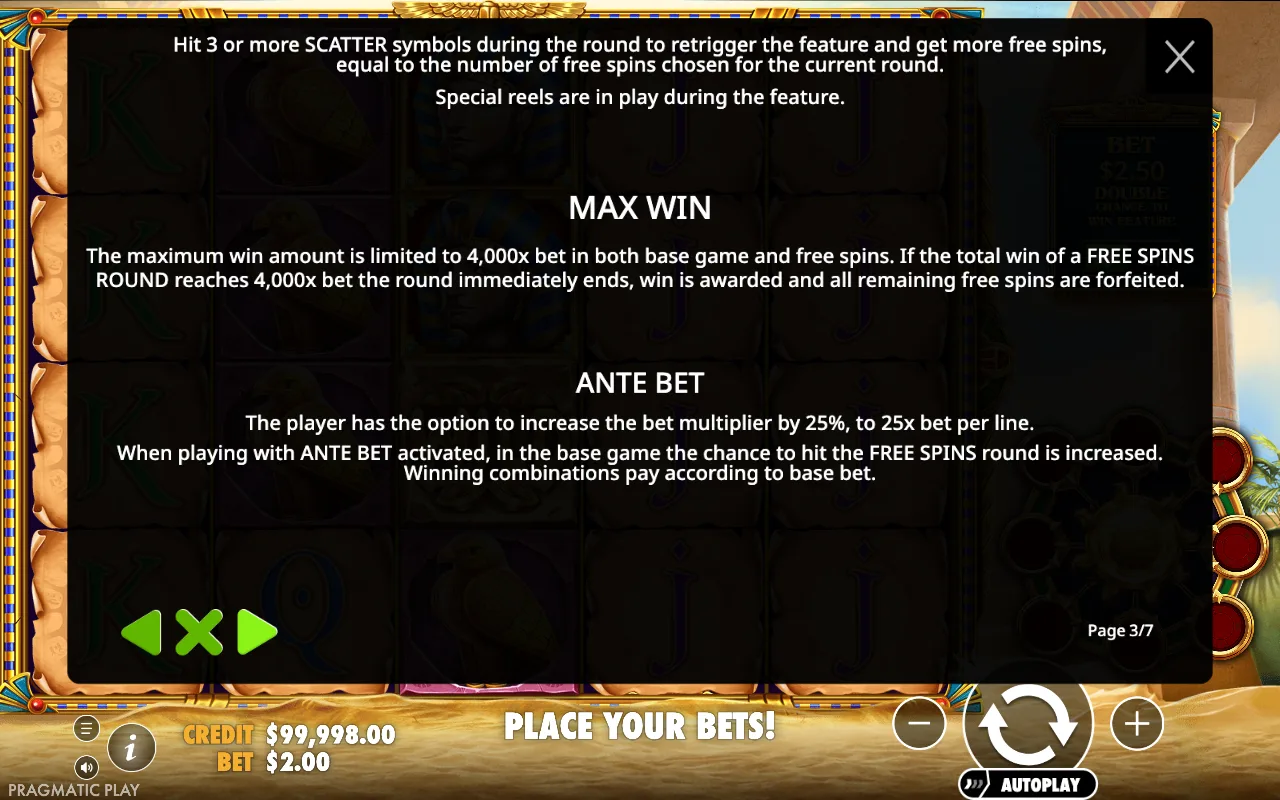 Max win — Eye of Cleopatra