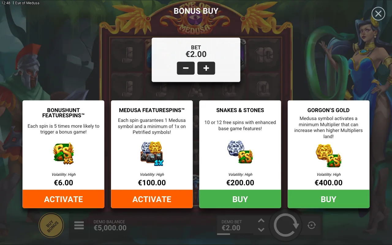 Buying the feature — Eye of Medusa