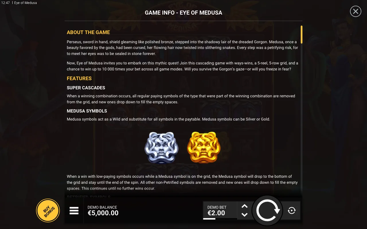 Game rules, page 1 — Eye of Medusa