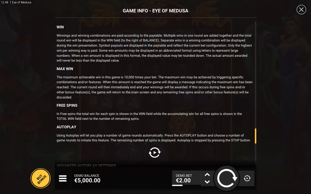 Game rules, page 8 — Eye of Medusa