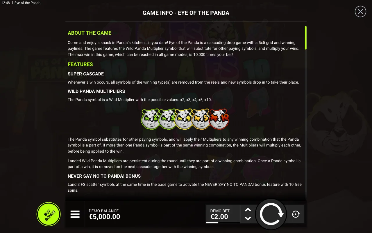 Features — Eye of the Panda