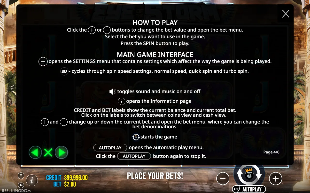 How to play — Eye of the Storm
