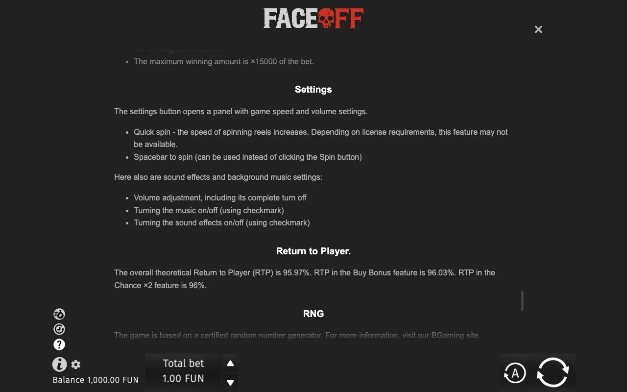Game rules, page 10 — Face Off