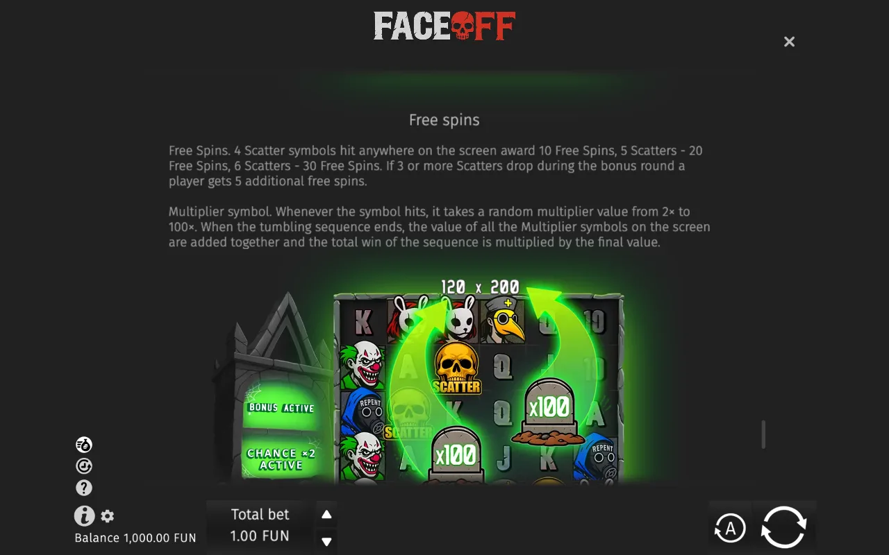 Game rules, page 4 — Face Off