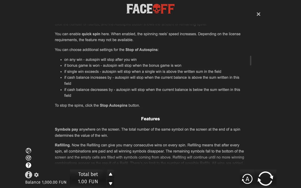 Game rules, page 7 — Face Off