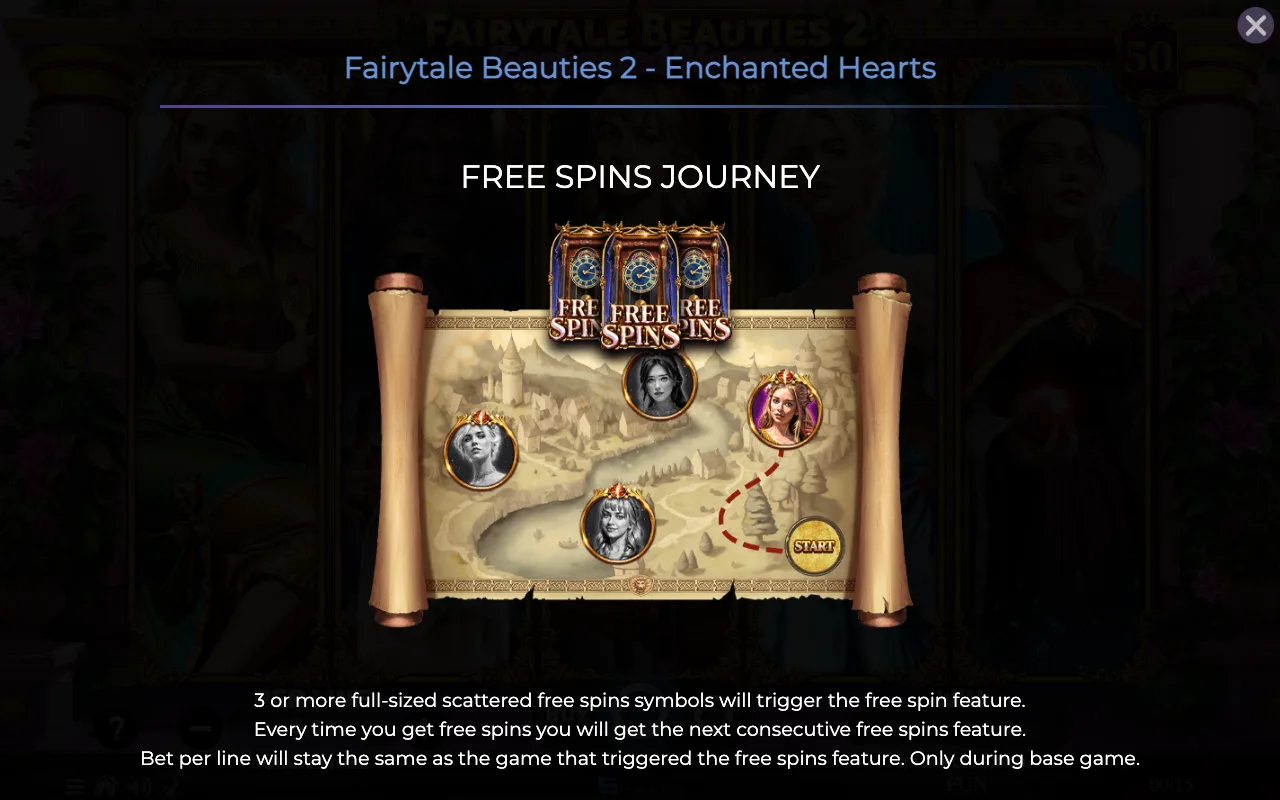 Game rules, page 1 — Fairytale Beauties 2 Enchanted Hearts
