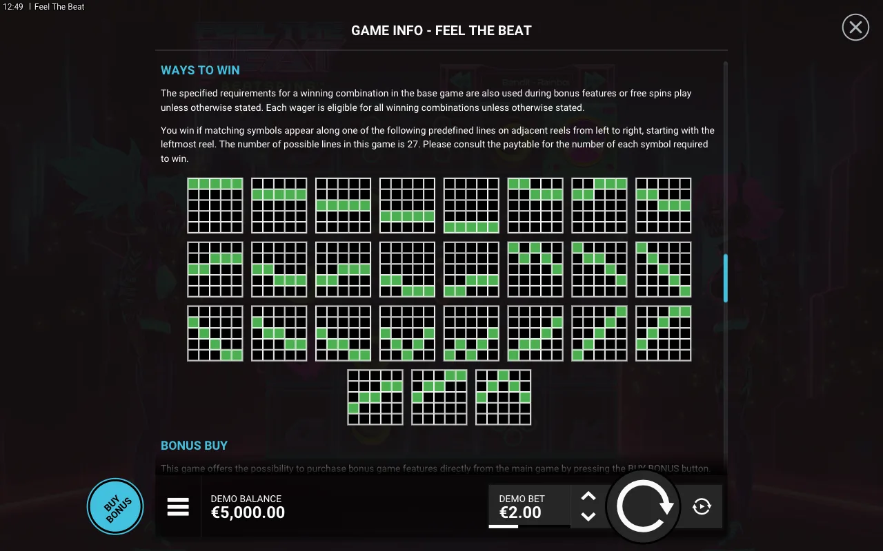 Ways to win — Feel the Beat