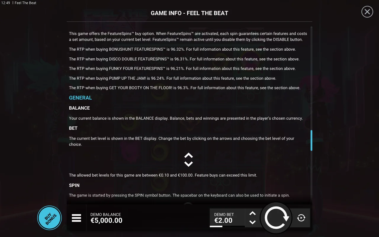 Game rules, page 6 — Feel the Beat