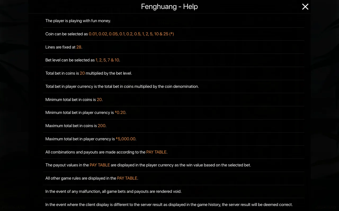 Spielregeln, Seite 1 — Fenghuang