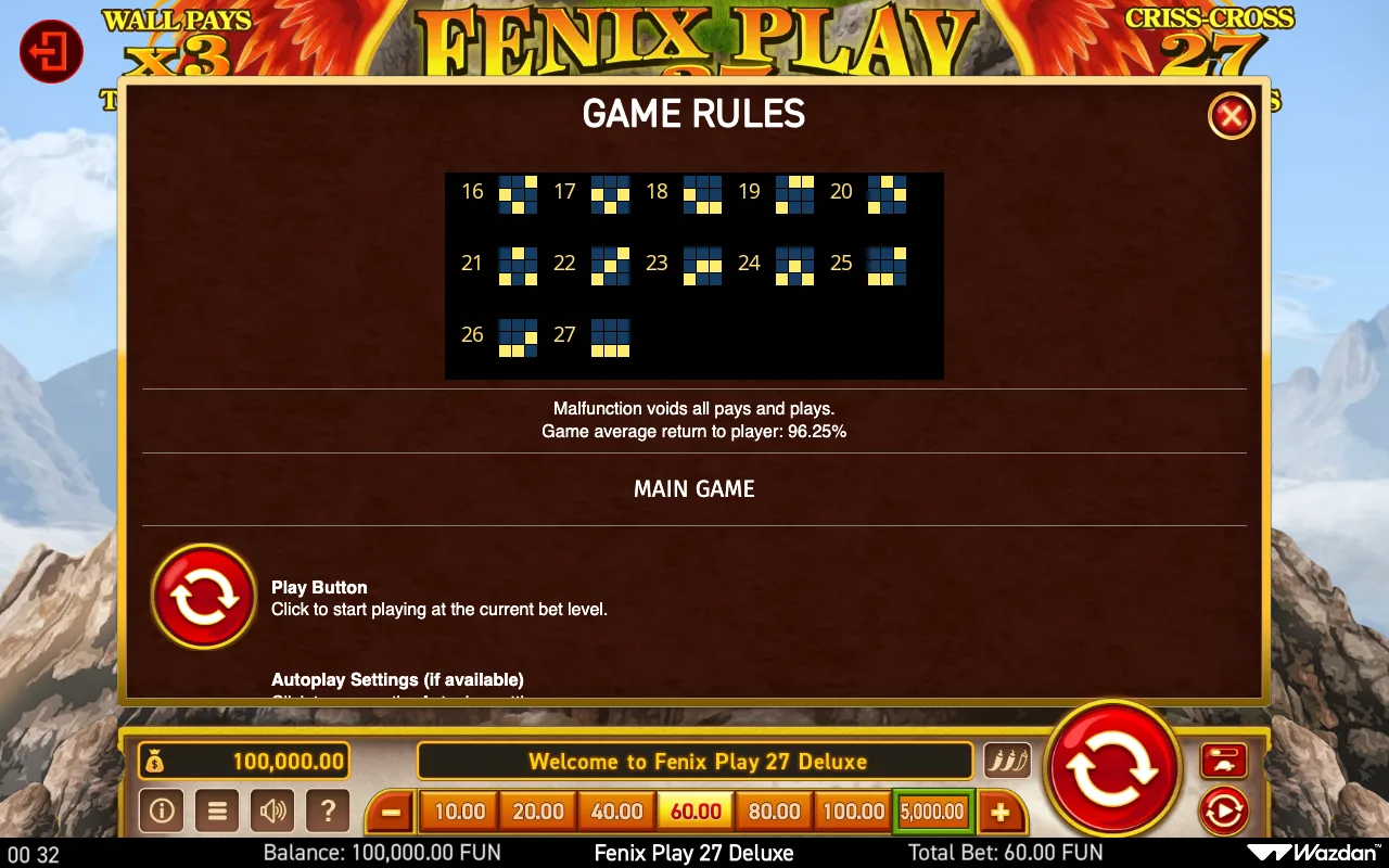 Game rules, page 4 — Fenix Play 27 Deluxe