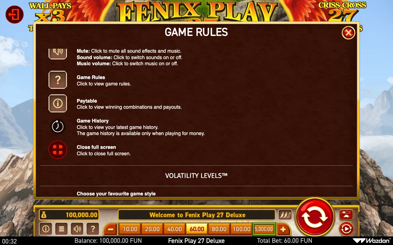 Game rules, page 5 — Fenix Play 27 Deluxe