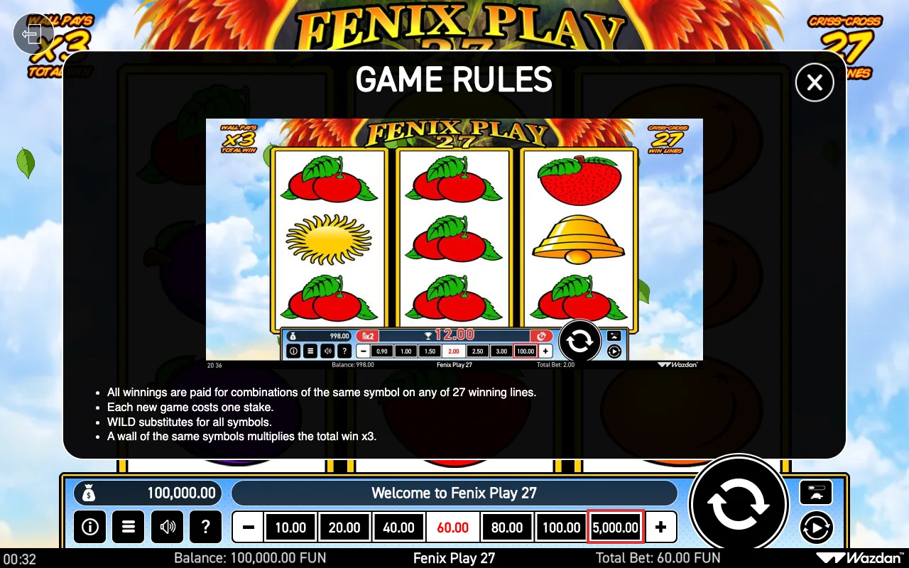 Game rules, page 2 — Fenix Play 27