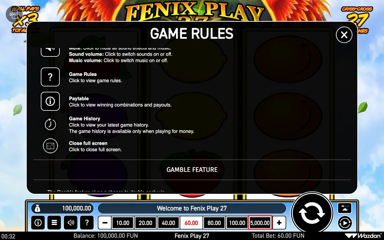 Game rules, page 6 — Fenix Play 27