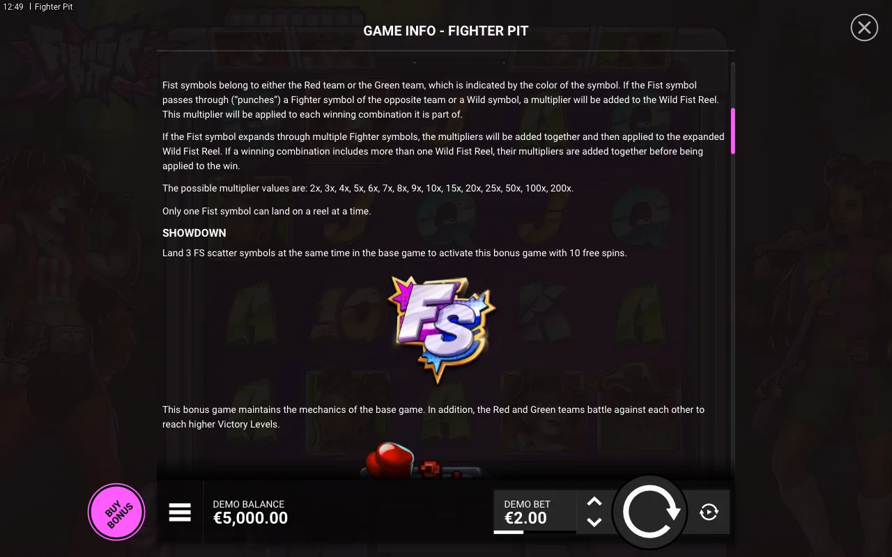 Game rules, page 2 — Fighter Pit