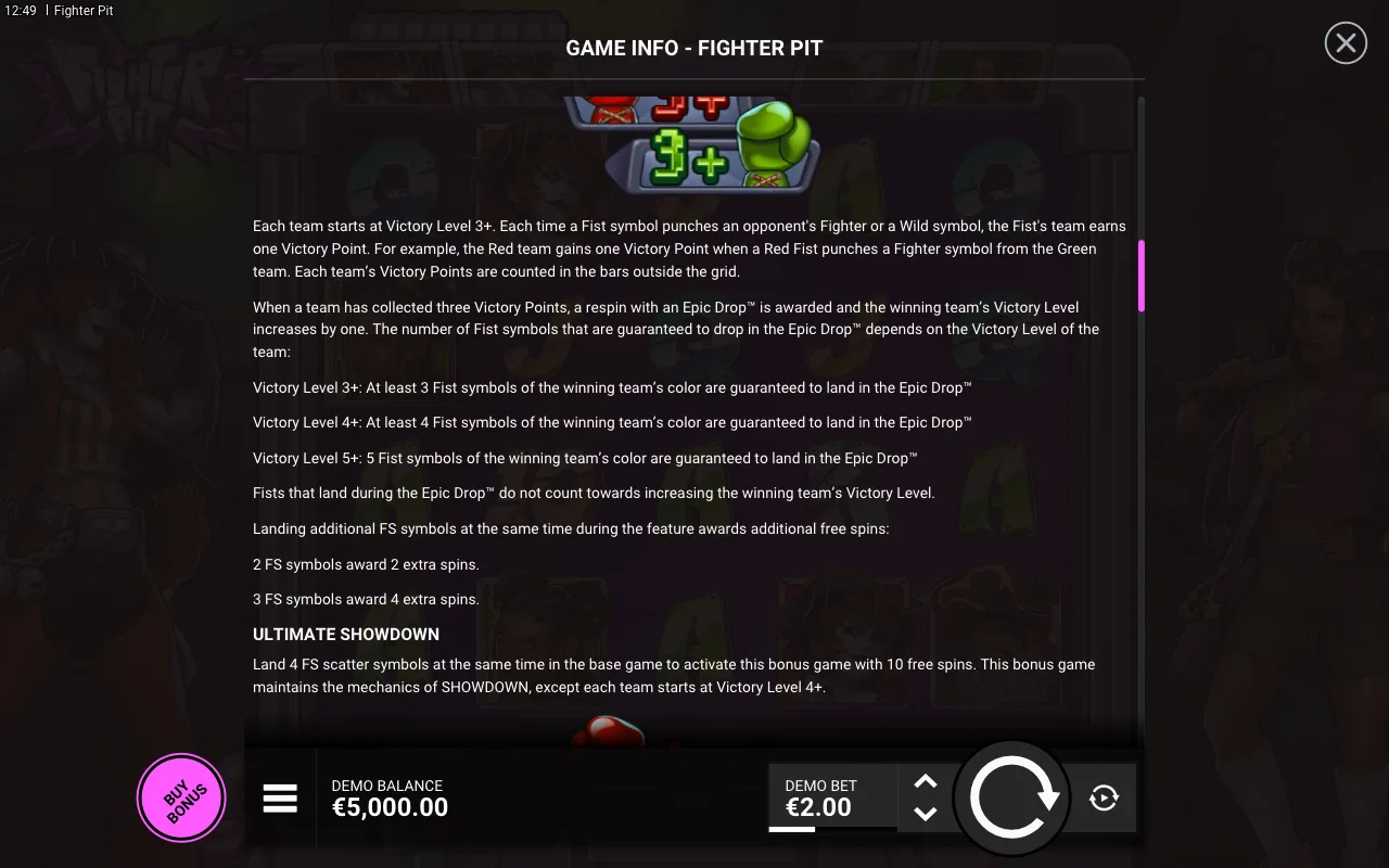 Game rules, page 3 — Fighter Pit