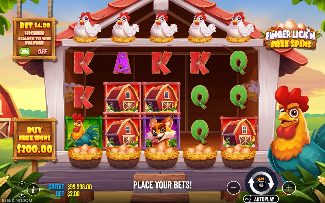 The base game — Finger Lickin' Free Spins