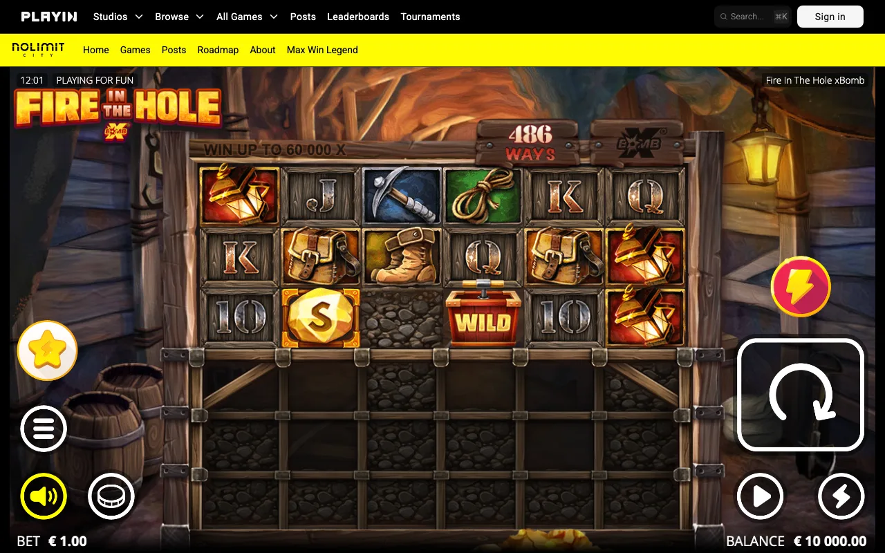 The base game — Fire in The Hole