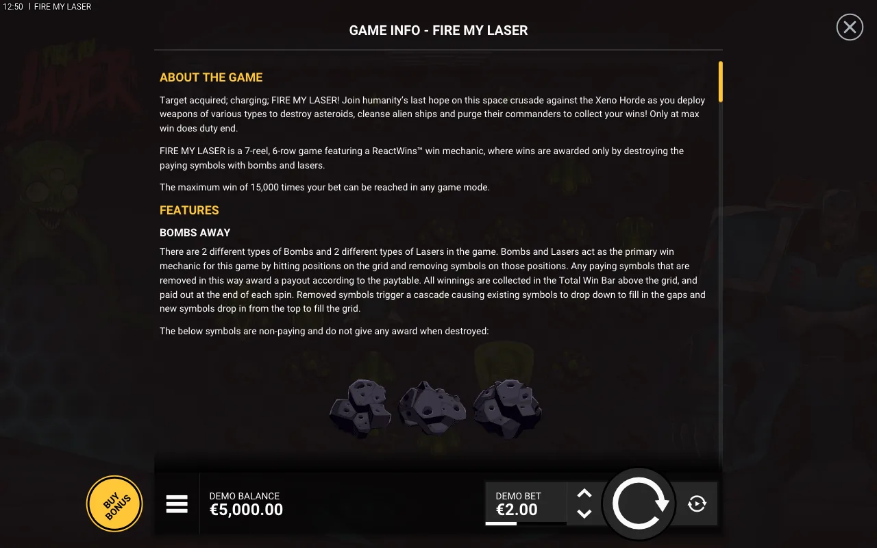 Game rules, page 1 — Fire my Laser