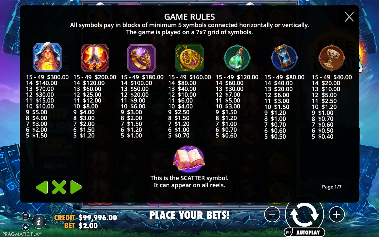 Game rules, page 1 — Fire Portals