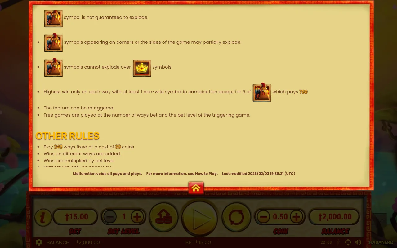 Spielregeln, Seite 8 — Fire Rooster