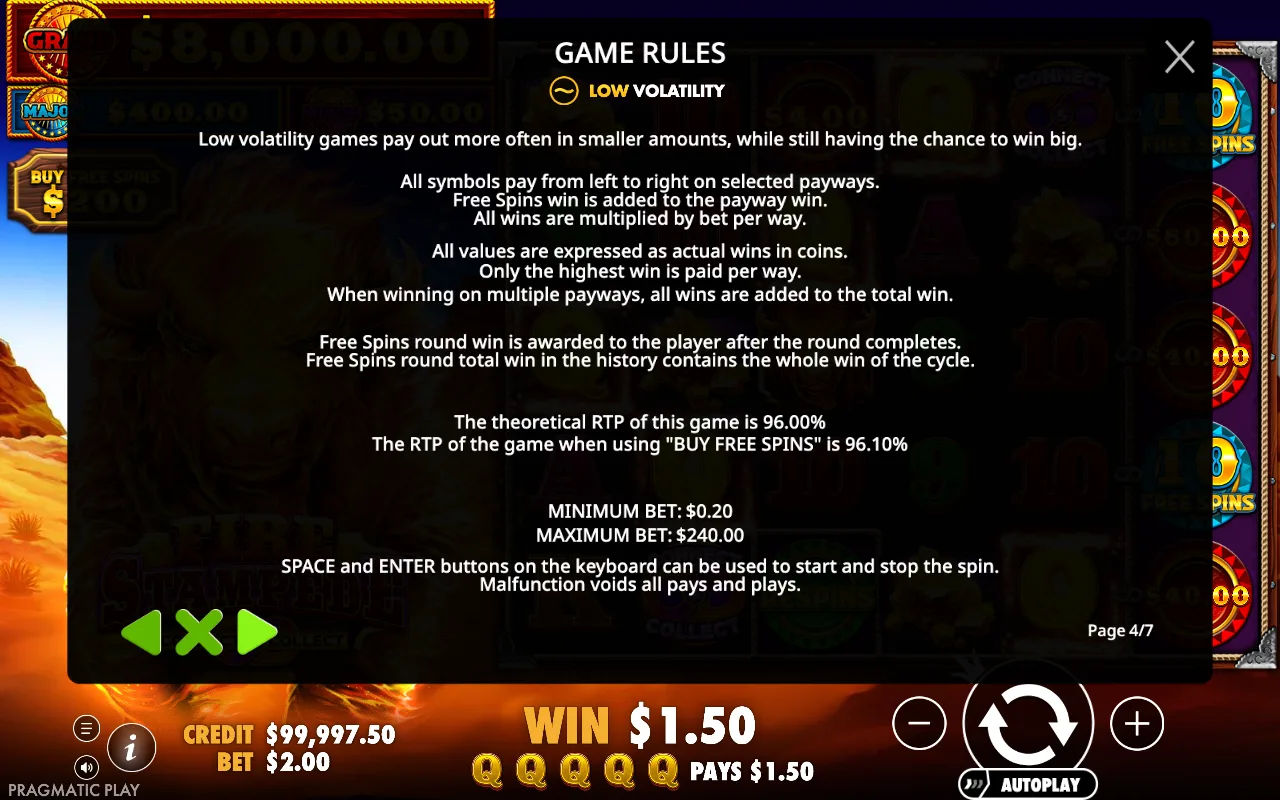 Game rules, page 4 — Fire Stampede