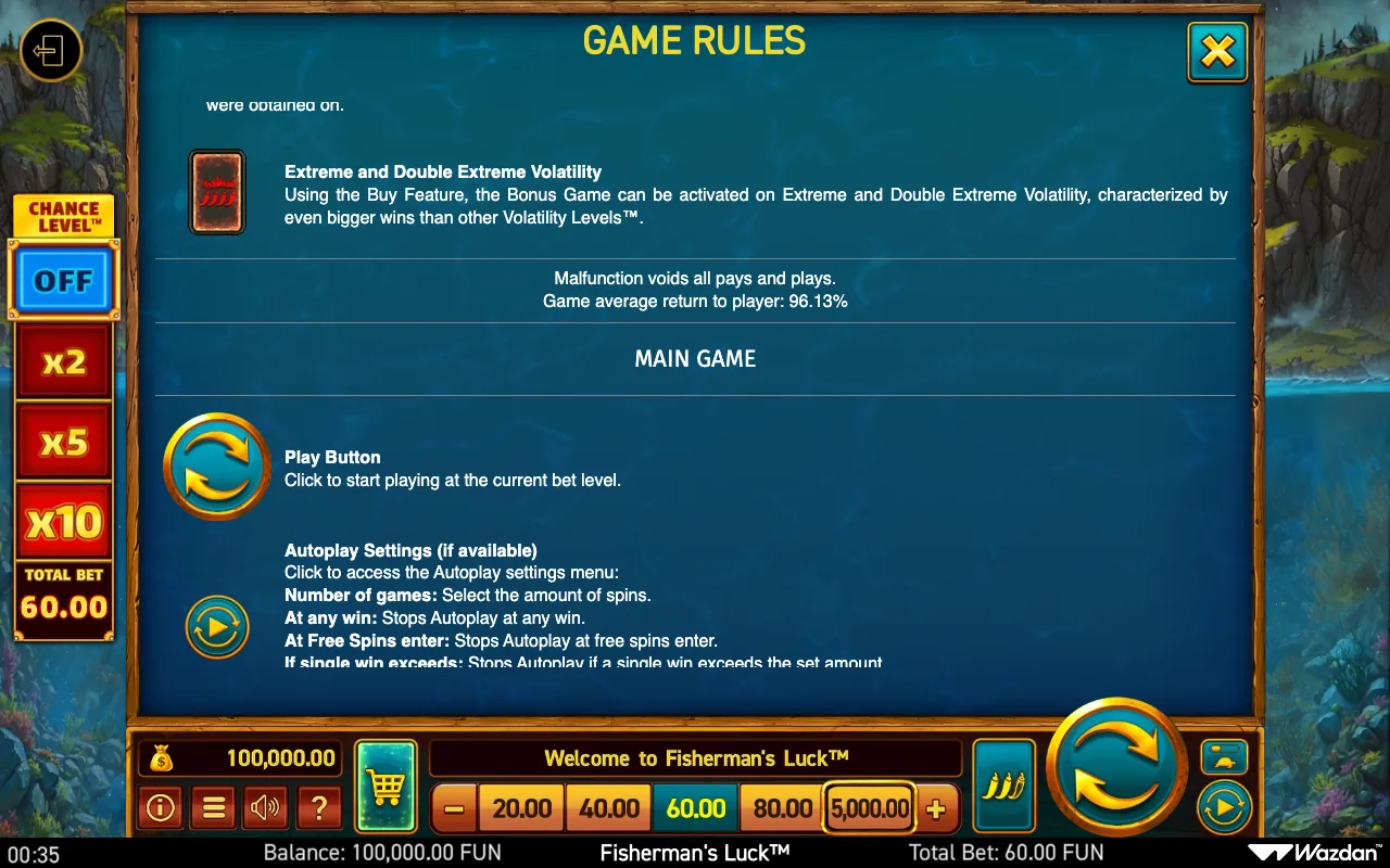 Game rules, page 10 — Fishermans Luck