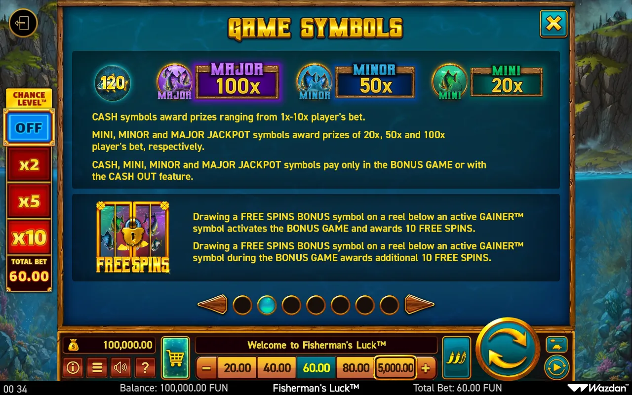 Game rules, page 2 — Fishermans Luck