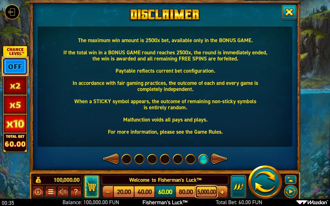 Game rules, page 7 — Fishermans Luck