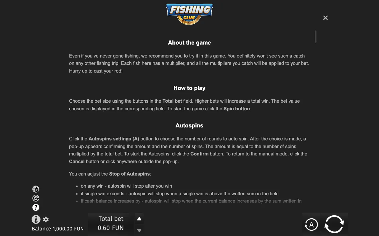 Game rules, page 4 — Fishing Club