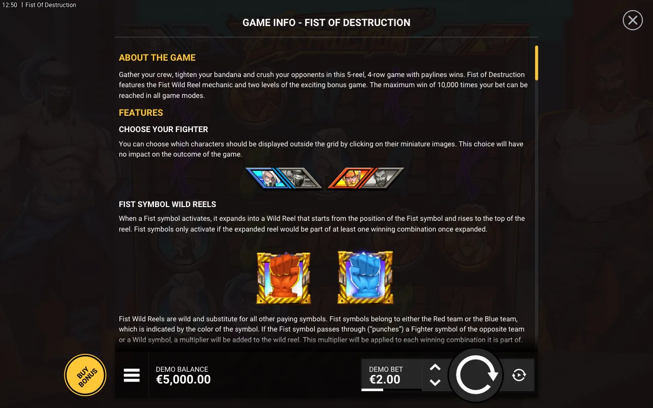 Features — Fist of Destruction