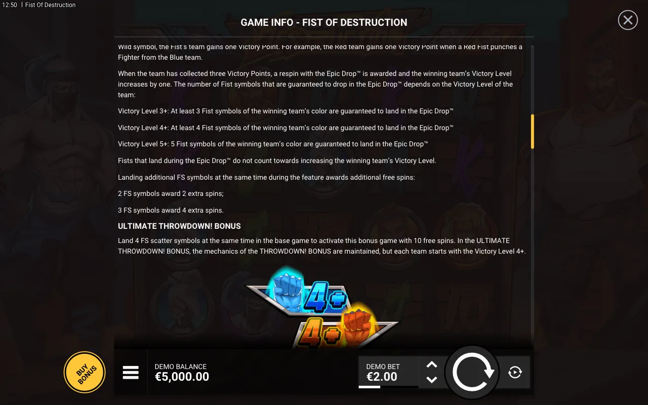Game rules, page 3 — Fist of Destruction
