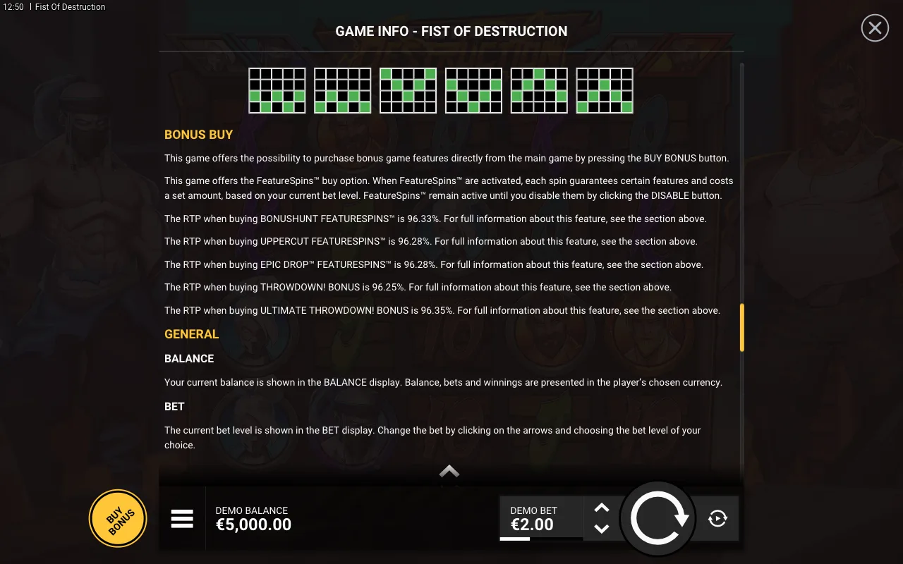 Bonus buy — Fist of Destruction