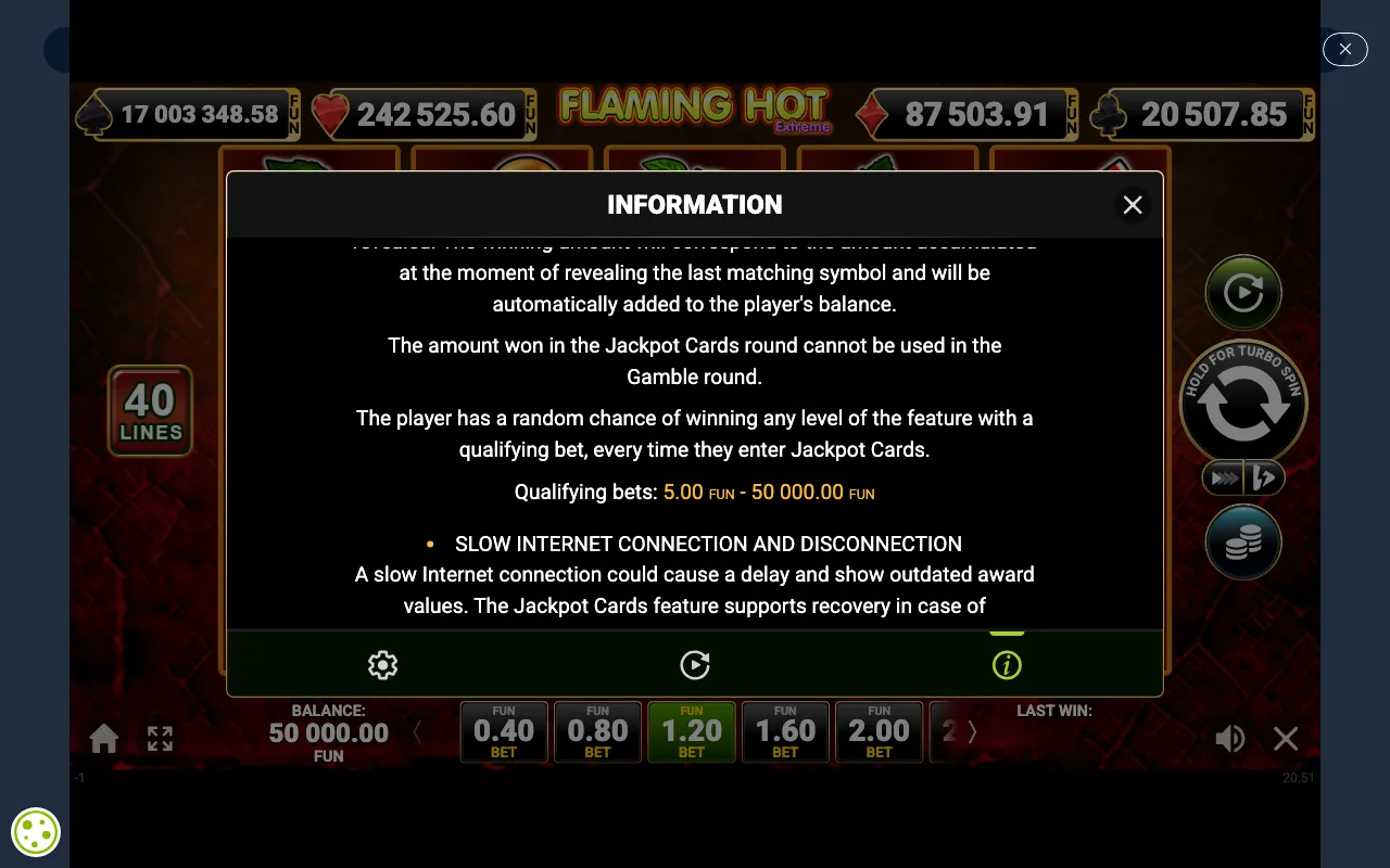 Game rules, page 4 — Flaming Hot Extreme