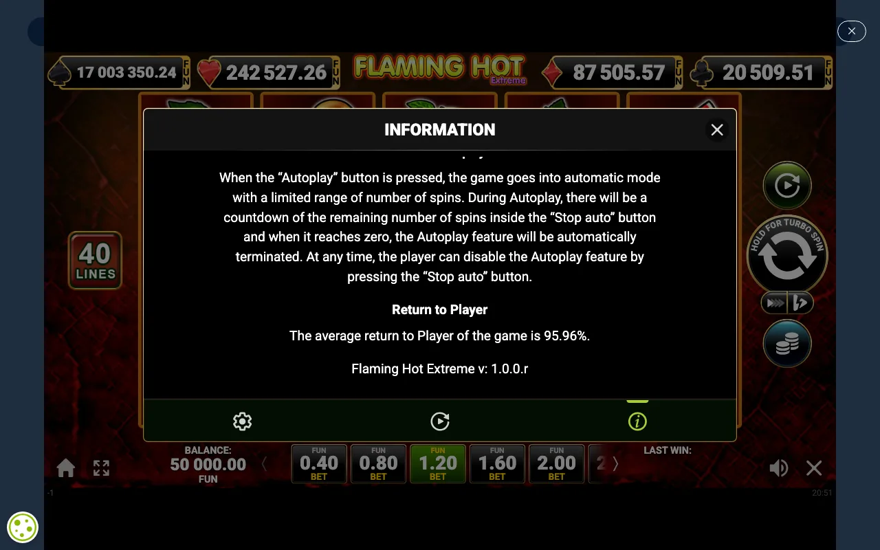 Game rules, page 8 — Flaming Hot Extreme
