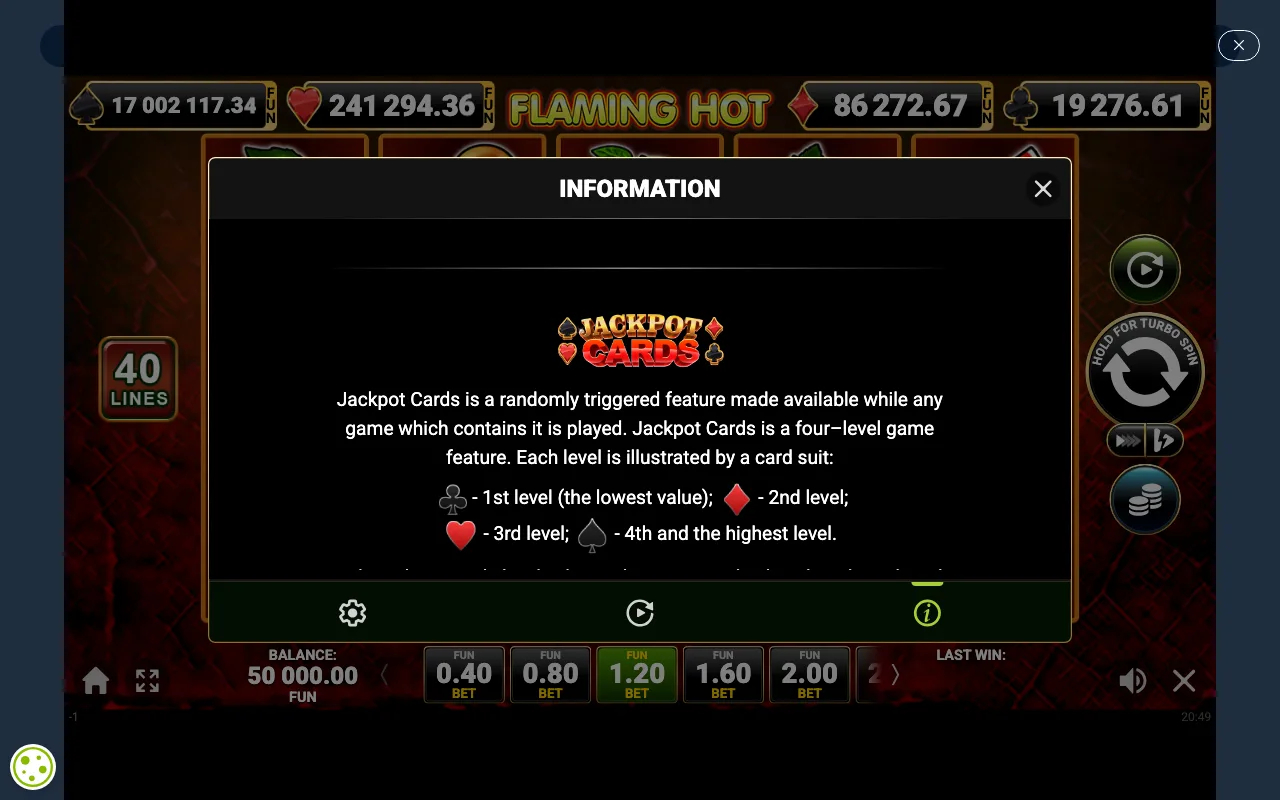 Game rules, page 2 — Flaming Hot