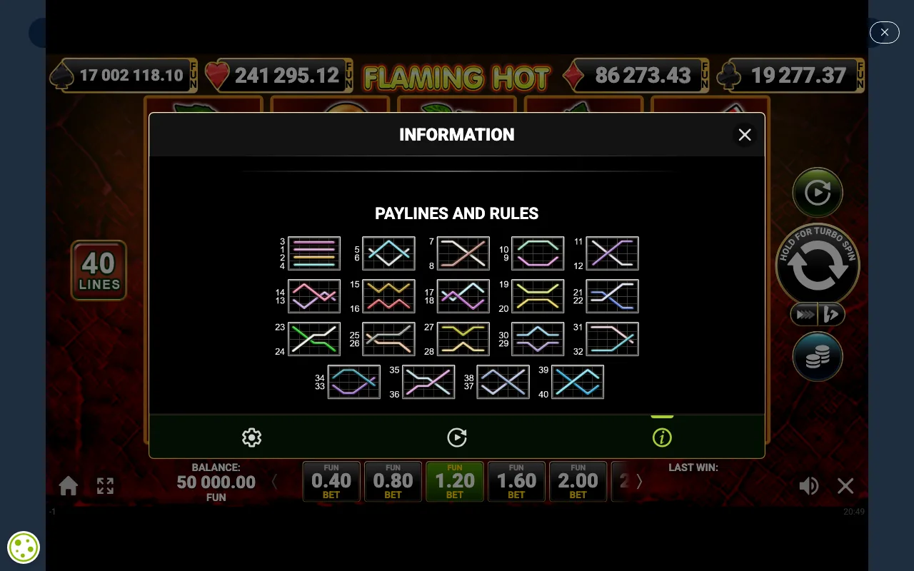 Game rules, page 4 — Flaming Hot