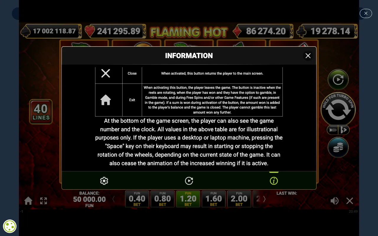 Game rules, page 7 — Flaming Hot