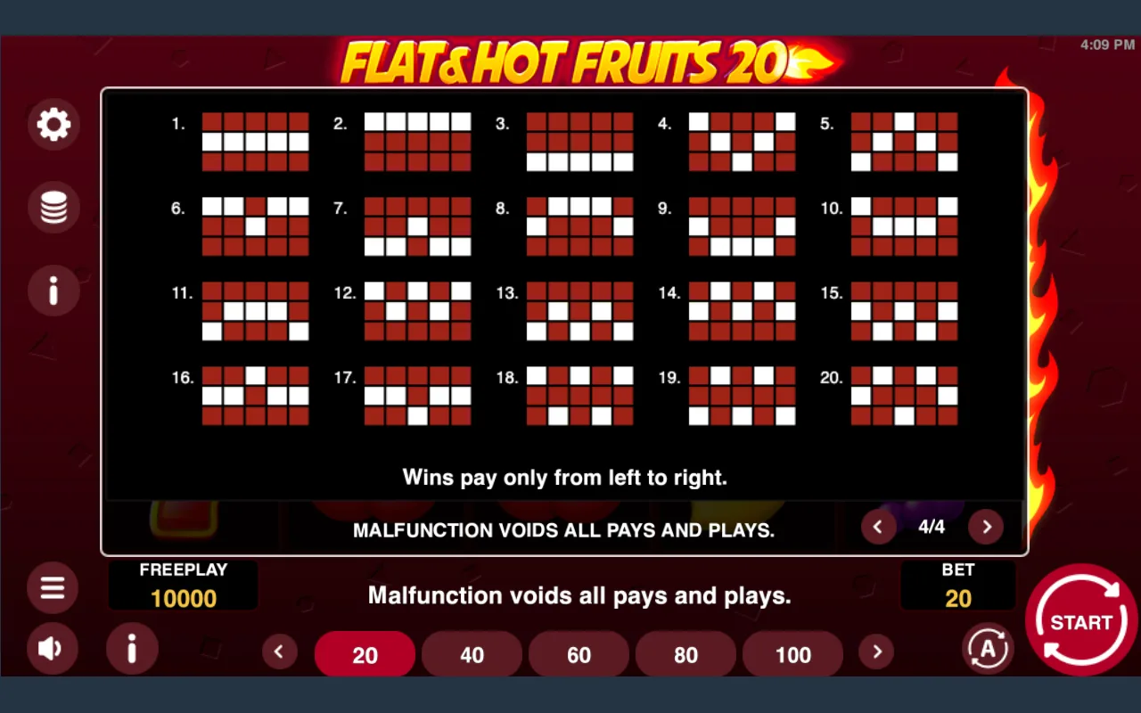 Game rules, page 4 — Flat Hot Fruits 20