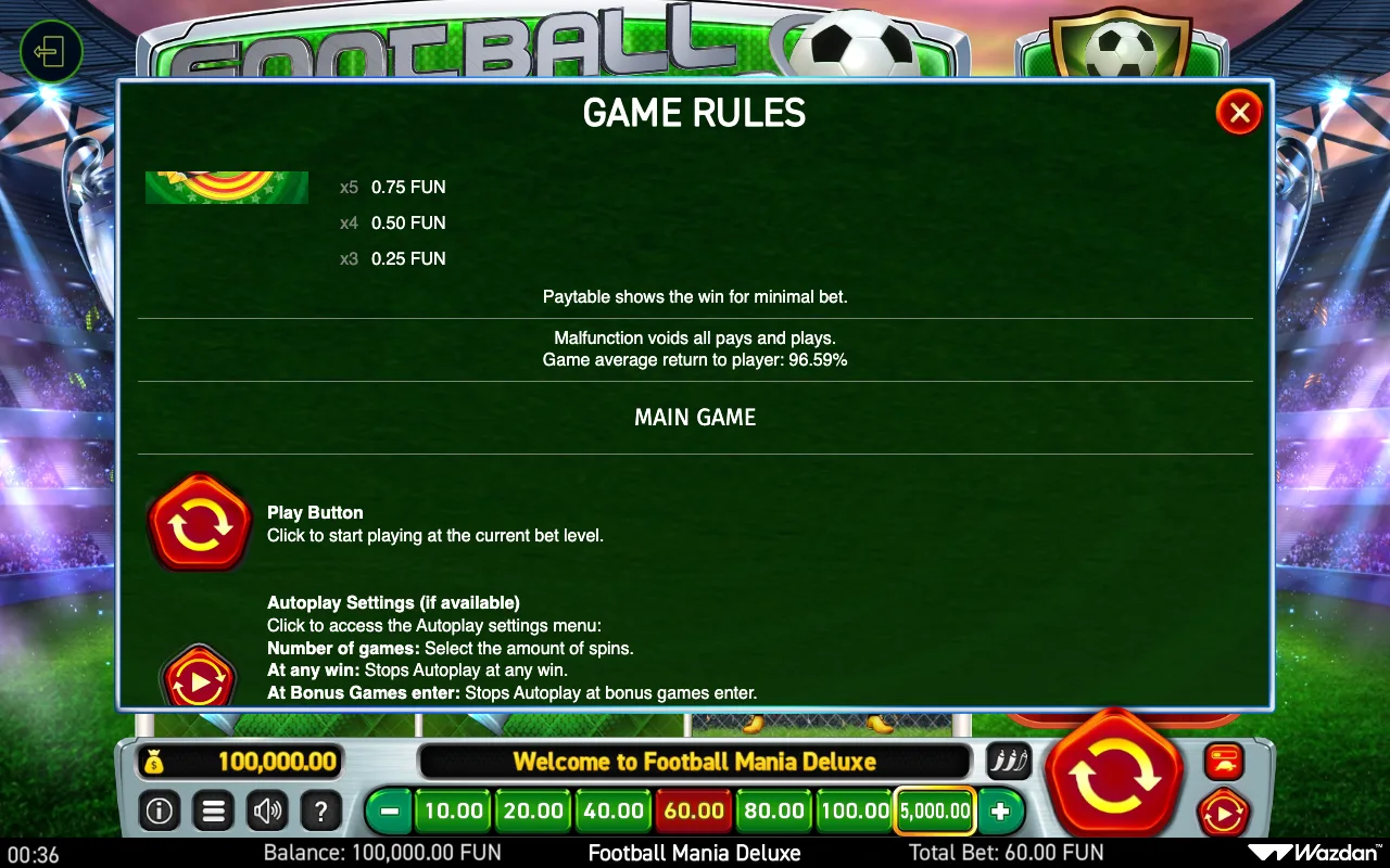Game rules, page 4 — Football Mania Deluxe