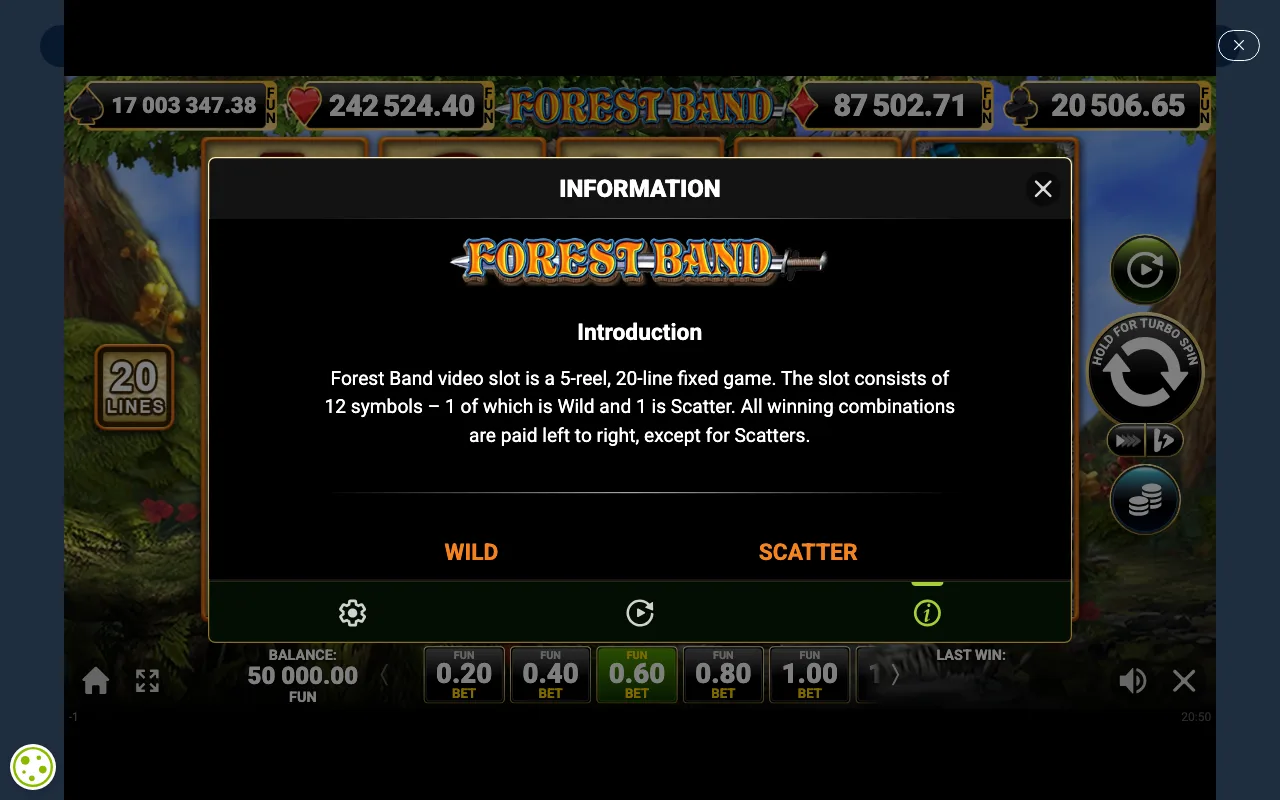 Game rules, page 1 — Forest Band