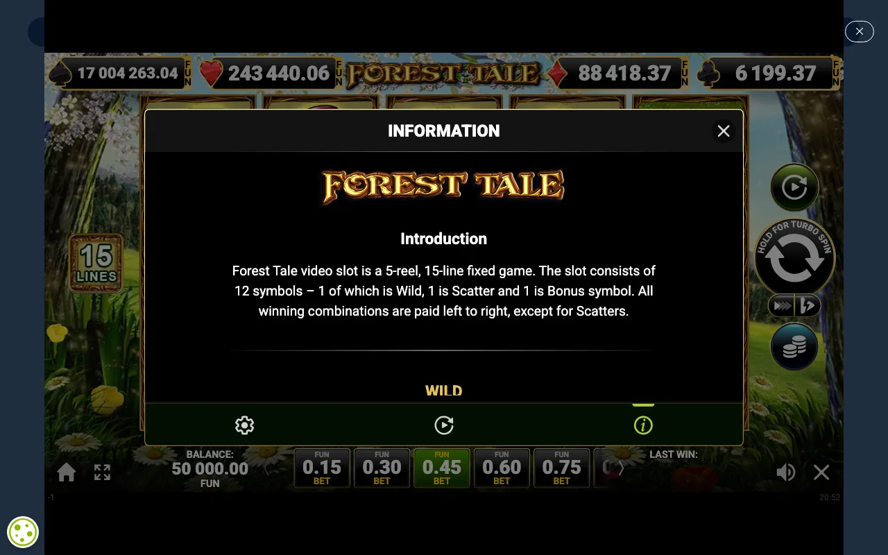 Game rules, page 1 — Forest Tale
